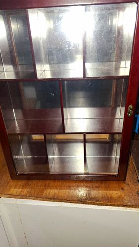 Wood glass display cabinet - &,