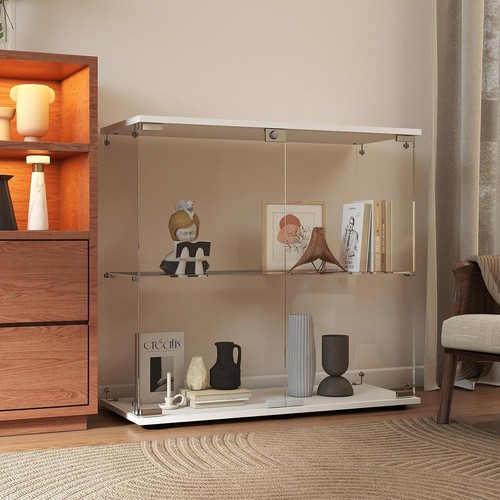 Shelf double door glass - 2-shelf,