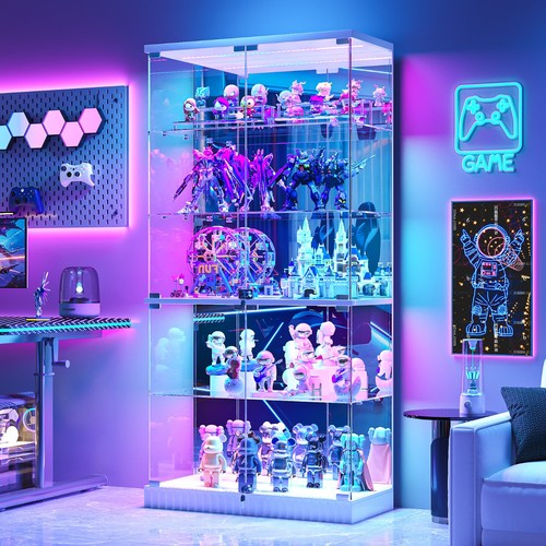 Tier glass display cabinet - 5-tier,