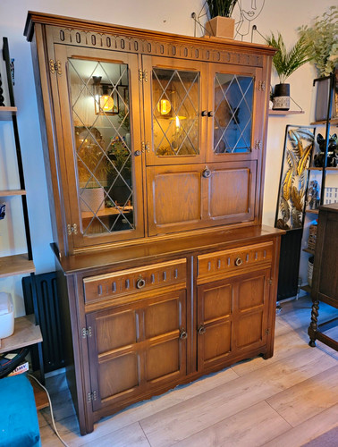 Antique solid wooden glass - solid,