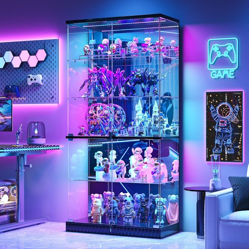 Tier glass display cabinet - 5-tier,