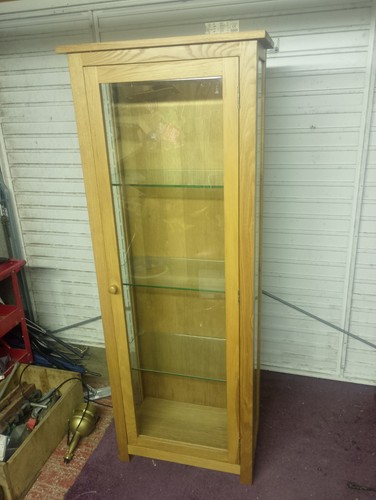 Oak display cabinet - display, glass