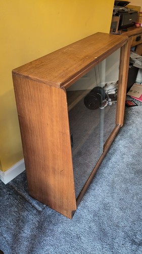 Vintage teak display cabinet - teak,