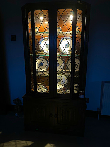 Wood glass freestanding - &,