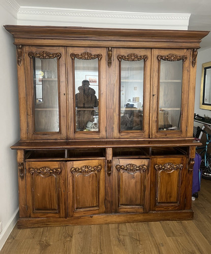Vintage brown wooden - brown,