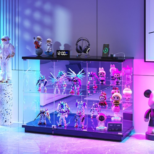 Rgb glass display cabinet with - display,