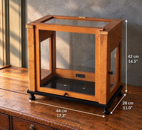 Vintage wooden display cabinet - vintage,
