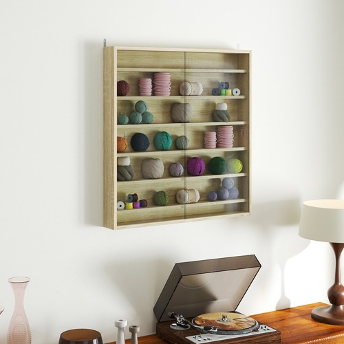 Six shelf display cabinet - shelf,