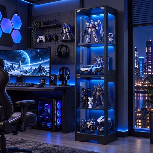 165cm glass display - 165cm,