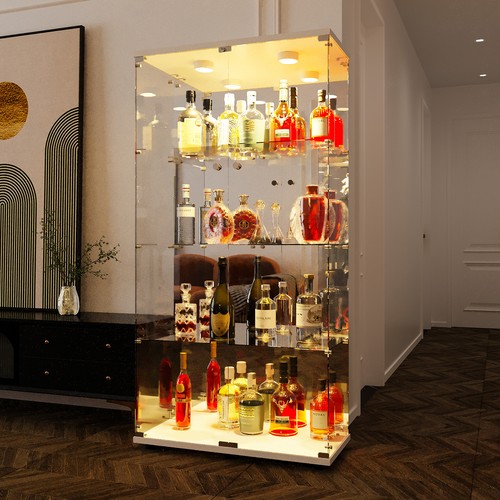 Tier glass display cabinet - glass,