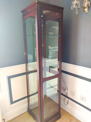 Tall brown wood glass - brown, &