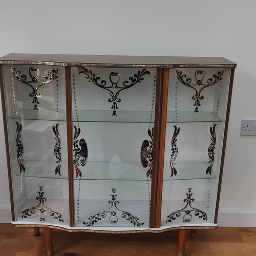Wood glass display cabinet - wood, &