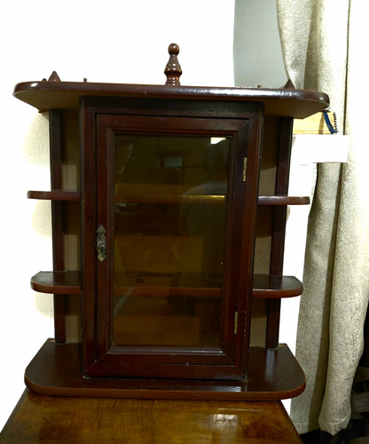 Wooden wall display cabinet - wooden,