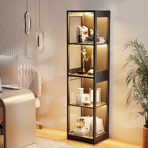 Glass display cabinet with - glass,