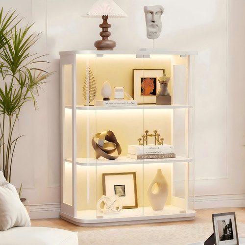 Tier rounded glass display - glass,